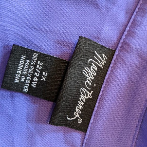 Maggie Barnes Purple Ruffled Blouse Size 2X - Picture 8 of 8